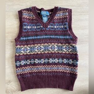 Polo by Ralph Lauren Boys Vintage Sweater Vest Multicolor 4T